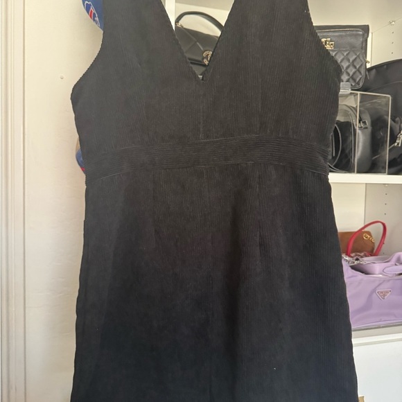SHEIN Black Corduroy Mini Dress - Picture 3 of 3